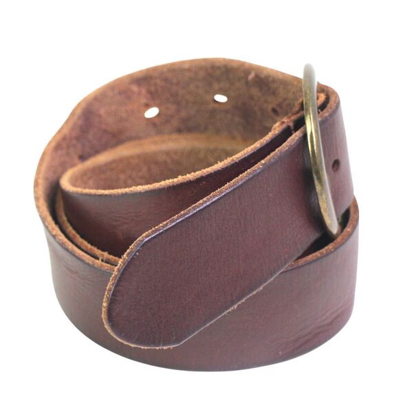 Treasure & Bond BROWN REAL LEATHER 1 3/8"Wd CASUAL DRESS WOMEN'S BELT Sz S (B47 - Picture 5 of 12